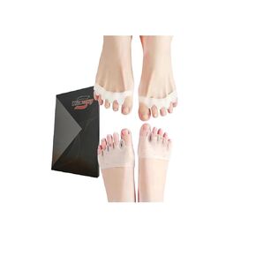 Bunion Correctors, Bunion Gel Pads for Relieving Toe Pain from Pressure and Friction,Comfortable and Breathable,Unisex,One Pair for Day and One Pair for Night, Total 4 Pieces, White