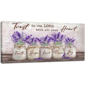 Purple Dragonfly wall art Inspirational Quotes Wall Decor Farmhouse Canvas Prints Rustic Dragonfly Lotus Water-lily Pictures Motivational Framed Artwork for Home Living Room Bedroom Bathroom 16"x12"