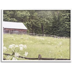 Stupell Industries Rural Country Cottage Grassland Field Framed Wall Art, Design by Sue Schlabach