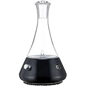Opulence - Nebulizing Diffuser for Essential Oil/Aromatherapy with Black Ceramic Base and Touch Sensor Light Switch - Premium Home & Professional Use - No Heat, No Water, No Plastic (Black)