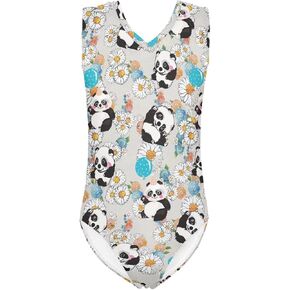 One Piece Sleeveless Swimwear Adorable Dance Leotards for Children Girls