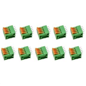 10pcs KF141R KF141V 8P (2 x 4Pin) Screwless, Spring PCB Terminal Blocks, 2.54mm Pitch 4 Position Spring Terminal Block PCB Connectors