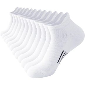 Womens Socks Ankle Socks Cotton Sports Socks 6 Pairs Breathable Anti-Blister Cushioned Running Socks 6-8/8-10