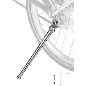 ROCKBROS Bike Kickstand Bicycle Kickstands for 16 Inch Wheel Brompton Folding Bike Adjustable Center Mount Bike Stand for Mountain Bike/Road Bicycle/Adult Bike/Sports Bike