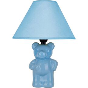 ORE International 611BL Ceramic Teddy Bear Lamp, Light Blue