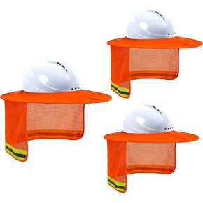 Hard Hat Sun Shade, High Visibility Sun Visor Neck Shade with Reflective Strip, Hard Hat Accessories, Full Brim, Man& Woman (Hard Hat Not Included), Camo, 2 Pack