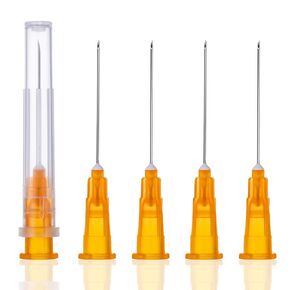 100 Pack 27Ga 1/2 Inch(13mm) Lab Dispensing Needle for Scientific, Disposable Individually Packaged