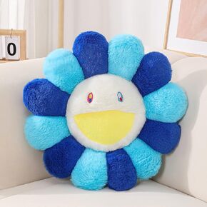 FIONOUT Flower Pillow,Flower Shaped Throw Pillow,Flower Face Floor Cushions Floor Pillow,Colorful Sunflower Plush Pillow,Cute Room Decor Decorative Pillows for Sofa Bedroom Car(40cm/15.7in)