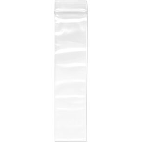Plymor 2" x 8" (Pack of 100), 4 Mil Heavy Duty Zipper Reclosable Plastic Bags
