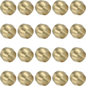 PATIKIL 6mm ID Brass Compression Sleeve Ferrules, 80 Pcs Brass Compression Fittings Brass Compression Assortment Kit for Tube Air Lines