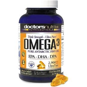 Omega 3 DPA Fish Oil 2,900 Milligrams Triple Strength Ultra Pure Concentrated, EPA-DPA-DHA, SoftGels - 30 Servings