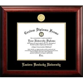 Campus Images KY999GED Eastern Kentucky University Embossed Diploma Frame, 8.5" x 11", Gold