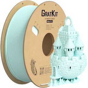 Matte PLA Filament, 3D Printer Filament 1.75mm, +/-0.03mm, Cardboard Spool 1kg/2.2lbs, PLA Matte Black