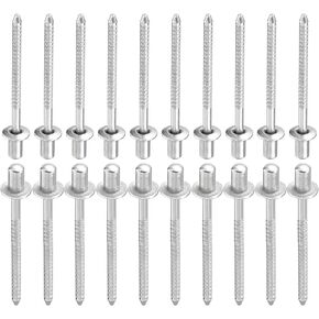 3.2mm x 10mm (DxL) Blind Rivets - 50Pack - Good for Machinery Joining - 304 Stainless Steel Dome Closed End Rivet