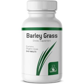 Barley Grass Tablets - Energy Boosting Greens Nutritional Supplement - Antioxidant-Rich Superfood with Multivitamin, Minerals, Amino Acids - 240 Tablets