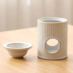 Delicate Tealight Candle Holder Oil Tart Burner Aroma Diffuser Furnace Home Decoration Vintage Ceramic Split