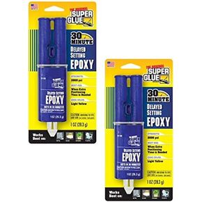 Super Glue - Delayed Setting Epoxy - 1oz Syringe - (Pack of 2)