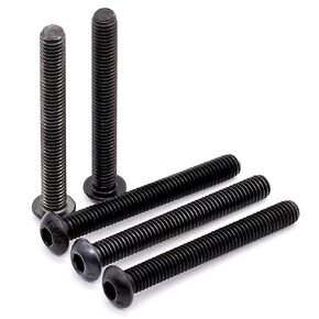 Glvaner 1/4-20 x 1-1/2" (25 pcs) Button Head Socket Cap Screws Bolts, Black Oxide Finish, 10.9 Grade Alloy Steel, Full Thread, Allen Hex Drive