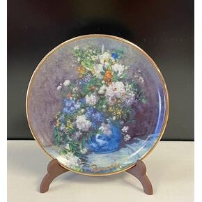 Goebel Artis Orbis Renoir Mini Plate 4" Fleurs de Printemps Flowers with Display Stand in Saudi Arabia