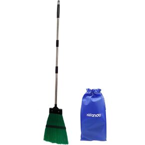 Courtyard Broom-Heavy Duty Broom Long Handle Outdoor Commercial Angle Broom for Courtyard Ourdoor Travel Camping