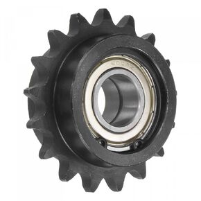 uxcell #40 Chain Idler Sprocket, 20mm Bore 1/2" Pitch 17 Tooth Tensioner, Black Oxide Finished C45 Carbon Steel with Insert Double Bearing for ISO 08A Chains