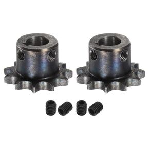 uxcell 2pcs ISO/DIN 06B-1 Roller Chain Sprocket B Type 12mm Bore, 3/8" Pitch, A3-Steel Single Strand Roller Sprocket Hardened 11 Tooth