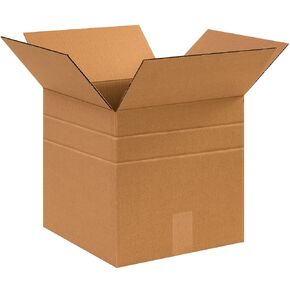 BOX USA Shipping Boxes Multi-Depth 12"L x 12"W x 12"H, 25-Pack | Corrugated Cardboard Box for Packing, Moving and Storage