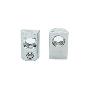 1/4"-20 Roll in T-Nut with Ball Spring, Slide in Economy Steel T-Nut for T Slot Track, Applicable for 10 Series or 1.0'' Base Aluminum Extrusion, 20 Pieces