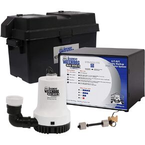 THE BASEMENT WATCHDOG Model No. BWD12-120 Big Dog CONNECT 3,500 GPH at 0 ft. and 2,200 GPH at 10 ft. Battery Backup Sump Pump System with Smart WiFi Capable Monitoring Controller and 20 Amp Charger