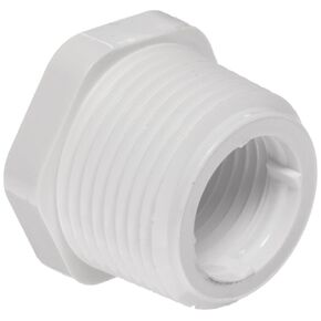 Spears 439 Series PVC Pipe Fitting, Bushing, Schedule 40, 1-1/4" NPT Male x 1" NPT Female