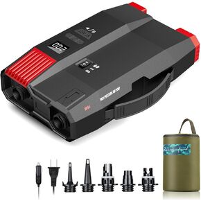 Electric Air Pump 20PSI High Pressure SUP Pump, Dual Stage Inflator for Paddle Boards, Boats, Inflatable Items