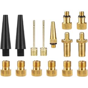 15 Pcs Bike Pump Adapter Bicycle Valve Converter Bicycle Inflation Adapter Set for Compressor Bike Air Pump Ball Pump