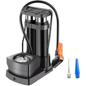 Foot Twin Cylinder Air Pump, Bike Floor Pumps, Air Pump for Ball, for Bicycle Motorbike & Inflatable Bed Pillow & Swimming Items
