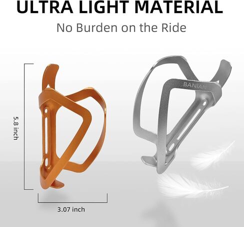 BANIAN Bike Water Bottle Holder with Screws Tool Universal Ultralight Plastic Bicycle Bottle Cage Water Drink Holder Rack for MTB Road Mountain Bikes (Silver) in Saudi Arabia