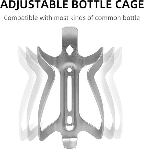 BANIAN Bike Water Bottle Holder with Screws Tool Universal Ultralight Plastic Bicycle Bottle Cage Water Drink Holder Rack for MTB Road Mountain Bikes (Silver) in Saudi Arabia