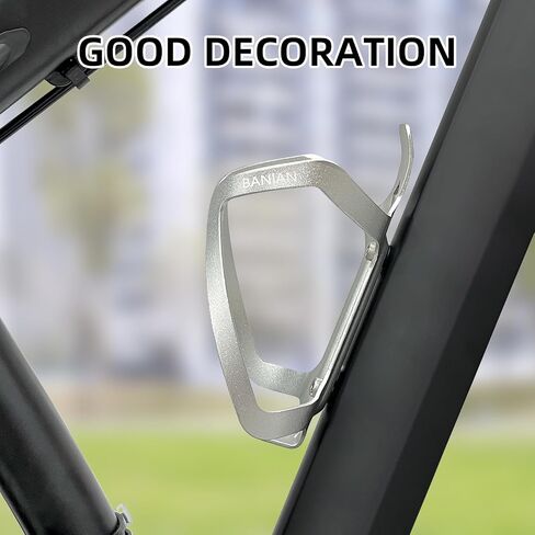 BANIAN Bike Water Bottle Holder with Screws Tool Universal Ultralight Plastic Bicycle Bottle Cage Water Drink Holder Rack for MTB Road Mountain Bikes (Silver) in Saudi Arabia