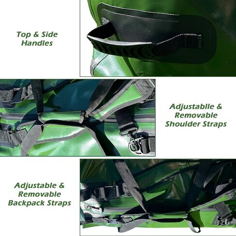 Malo'o Airtight Waterproof Adventure Duffle - Ideal for Kayaking, Camping, Beach, Fishing, Boating, Hiking - Water-Tight Zipper in Saudi Arabia