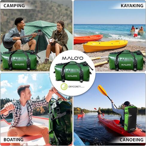 Malo'o Airtight Waterproof Adventure Duffle - Ideal for Kayaking, Camping, Beach, Fishing, Boating, Hiking - Water-Tight Zipper in Saudi Arabia