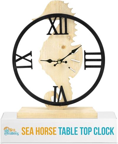 Wooden Wall Clock - Coastal, Nautical, and Beach Themed | Decorative and Aesthetic 14" Timepiece | Ideal Office or Home Decor | Living Room, Bedroom, or Beach House | Crab (Die Cut) in Kuwait