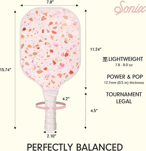 Sonix | Pickleball Paddles Set of 2 | Fiberglass Surface Pickleball Set with 2 Rackets, 4 Balls, & Bag in Saudi Arabia