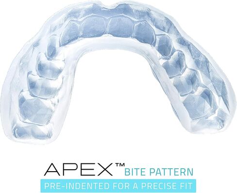 APEX Mouthguard w/Case | Football, Basketball, Boxing, Wrestling, Soccer, Karate, Hockey, MMA | Adult & Youth | Pre-Indented for a Precise Fit (APEX/Standard Black, Small) in Saudi Arabia