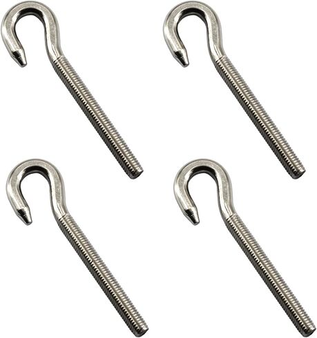 20Pcs Stainless Steel M5 Eye Bolt Long Shank Threaded Rod Round Hook Eyelet Bolt Screw in Saudi Arabia