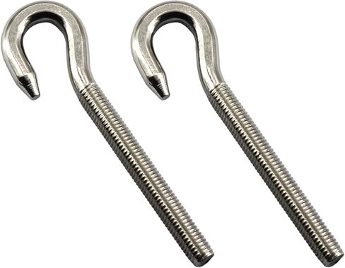 20Pcs Stainless Steel M5 Eye Bolt Long Shank Threaded Rod Round Hook Eyelet Bolt Screw in Saudi Arabia