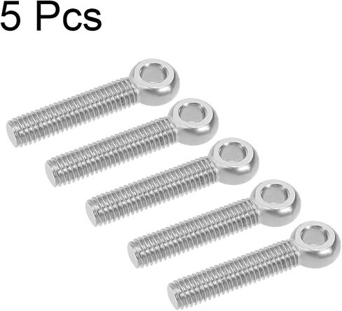 uxcell M5 x 25mm 304 Stainless Steel Machine Shoulder Lift Eye Bolt Rigging 5pcs in Saudi Arabia