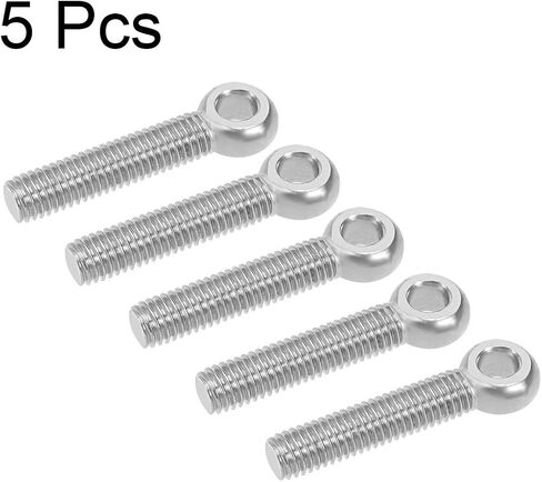 uxcell M5 x 25mm 304 Stainless Steel Machine Shoulder Lift Eye Bolt Rigging 5pcs in Saudi Arabia