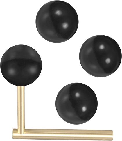 Amogeeli 2pcs Black Obsidian Stone Sphere Crystal Curtain Holdbacks for Wall, Decorative Wall Mounted Window Drapes Holder Hook Tiebacks for Bedroom Livingroom Office in Saudi Arabia