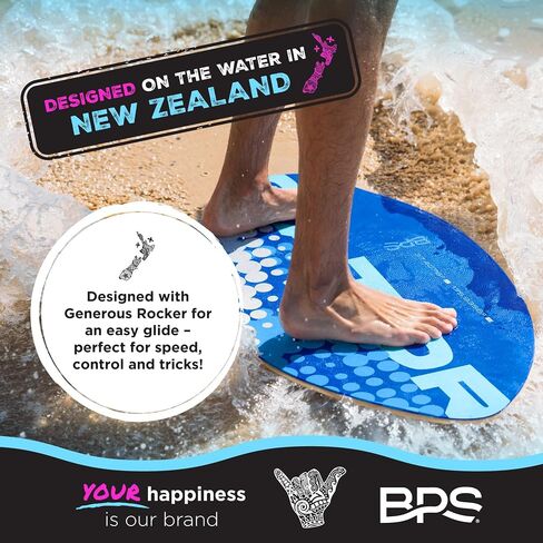 ألواح التزلج BPS New Zealand 'Gator' مع وسادة قبضة EVA ملونة وطبقة شفافة شديدة اللمعان | لوح خشبي مقشود مع وسادة قبضة للأطفال والكبار | اختر من بين 3 مقاسات ولون وسادة الجر in Kuwait