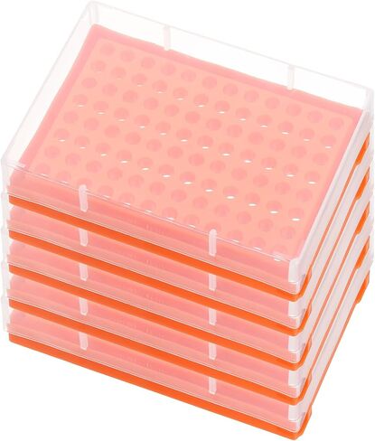 حامل أنبوب PCR 96 Wells من PATIKIL لأنابيب شرائط الاختبار 0.2 مل، 5 قطع أنابيب مقاومة للماء، حامل أنبوب الطرد المركزي، أخضر in Kuwait