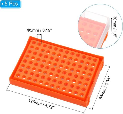 حامل أنبوب PCR 96 Wells من PATIKIL لأنابيب شرائط الاختبار 0.2 مل، 5 قطع أنابيب مقاومة للماء، حامل أنبوب الطرد المركزي، أخضر in Kuwait