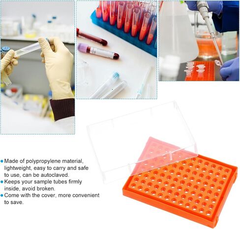 حامل أنبوب PCR 96 Wells من PATIKIL لأنابيب شرائط الاختبار 0.2 مل، 5 قطع أنابيب مقاومة للماء، حامل أنبوب الطرد المركزي، أخضر in Kuwait